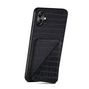 For Samsung Galaxy S24+ 5G Denior Imitation Crocodile Leather Back Phone Case with Holder(Black)
