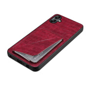 For Samsung Galaxy S24+ 5G Denior Imitation Crocodile Leather Back Phone Case with Holder(Rose Red)