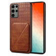 For Samsung Galaxy S24 Ultra 5G Denior Imitation Crocodile Leather Back Phone Case with Holder(Brown) - free shipping - PMC Jewellery - Order now!