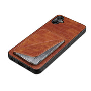 For Samsung Galaxy S24 Ultra 5G Denior Imitation Crocodile Leather Back Phone Case with Holder(Brown)
