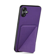 For Samsung Galaxy S24+ 5G Denior Imitation Calf Leather Back Phone Case with Holder(Purple)