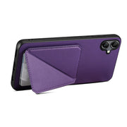 For Samsung Galaxy S24+ 5G Denior Imitation Calf Leather Back Phone Case with Holder(Purple)