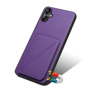 For Samsung Galaxy S24+ 5G Denior Imitation Calf Leather Back Phone Case with Holder(Purple)