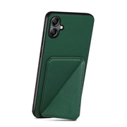 For Samsung Galaxy S24 Ultra 5G Denior Imitation Calf Leather Back Phone Case with Holder(Green)