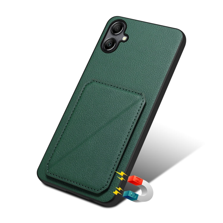 For Samsung Galaxy S24 Ultra 5G Denior Imitation Calf Leather Back Phone Case with Holder(Green)