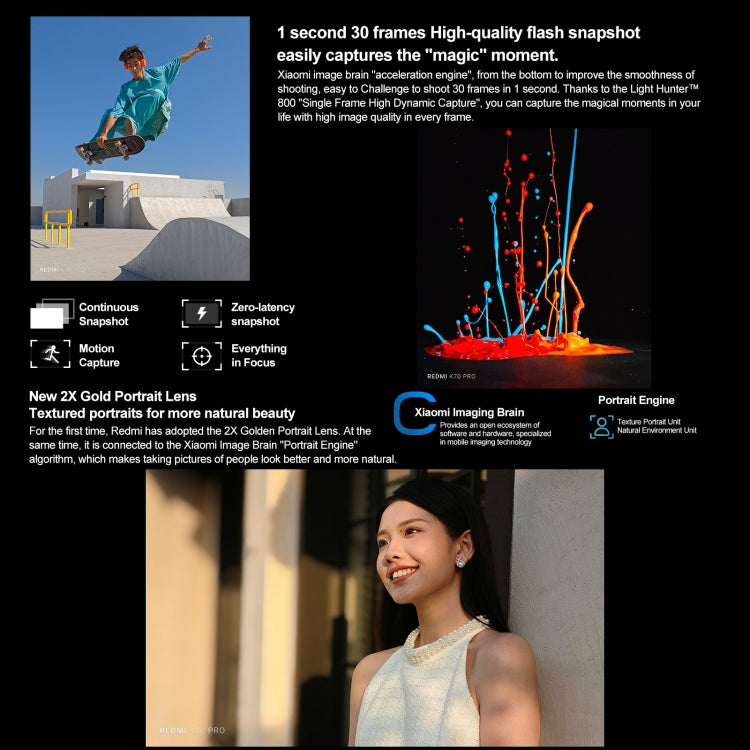 Xiaomi Redmi K70 Pro, 12GB+256GB,  6.67 inch HyperOS Qualcomm Snapdragon 8 Gen 3 Octa Core 4nm up to 3.3GHz, NFC, Network: 5G(Blue Green) - free shipping - PMc TechLife - Order now!