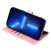 For Motorola Moto G Play 4G 2024 Calf Texture Buckle Flip Leather Phone Case(Rose Gold)