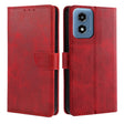 For Motorola Moto G Play 4G 2024 Calf Texture Buckle Flip Leather Phone Case(Red) - Motorola Cases by PMC Jewellery | Online Shopping South Africa | PMC Jewellery | Buy Now Pay Later Mobicred