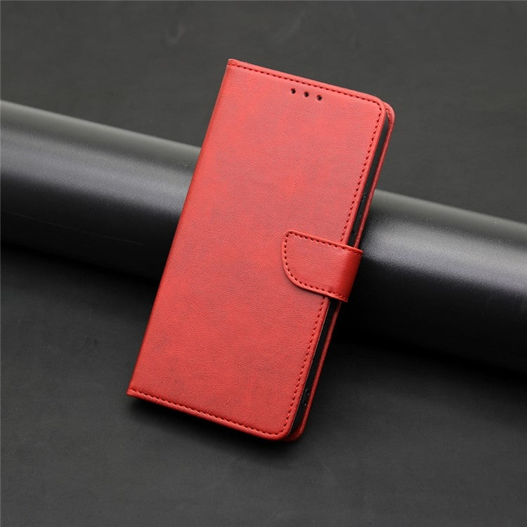 For Motorola Moto G Play 4G 2024 Calf Texture Buckle Flip Leather Phone Case(Red)