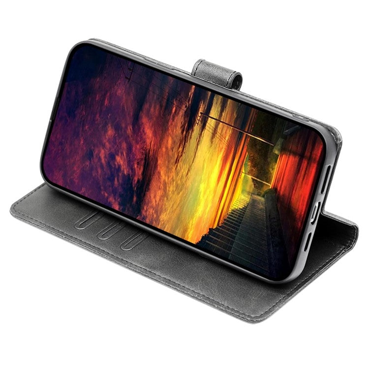 For Motorola Edge 5G 2024 Calf Texture Buckle Flip Leather Phone Case(Black)