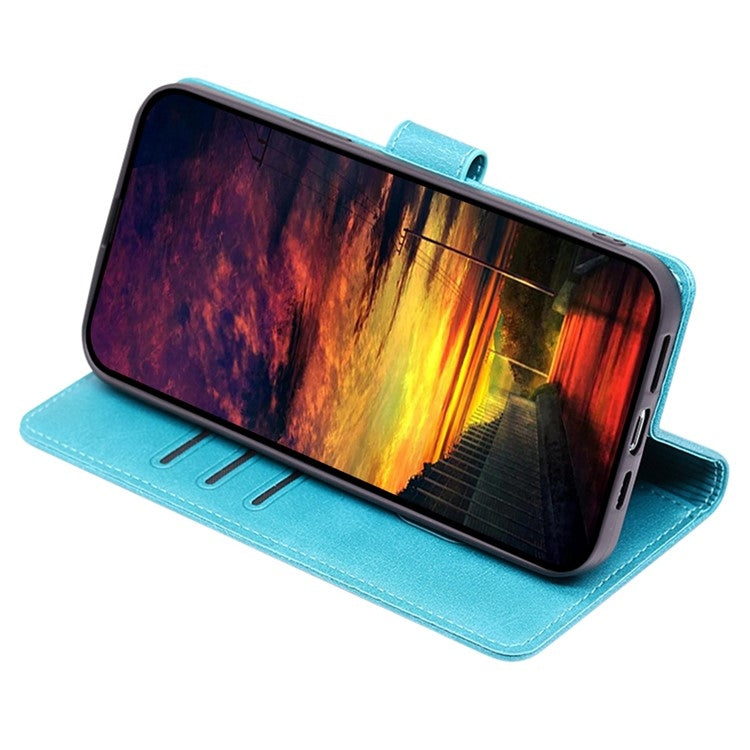For Motorola Edge 5G 2024 Calf Texture Buckle Flip Leather Phone Case(Light Blue)