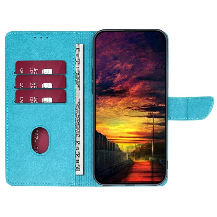 For Motorola Edge 5G 2024 Calf Texture Buckle Flip Leather Phone Case(Light Blue)