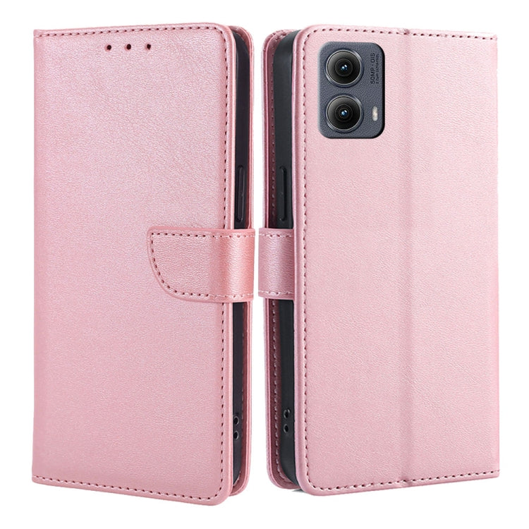 For Motorola Edge 5G 2024 Calf Texture Buckle Flip Leather Phone Case(Rose Gold) - Motorola Cases by PMC Jewellery | Online Shopping South Africa | PMC Jewellery | Buy Now Pay Later Mobicred