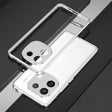 For vivo iQOO 12 Aurora Series Lens Protector + Metal Frame Phone Case(Silver) - iQOO 12 Cases by PMC TechLife | Online Shopping South Africa | PMC TechLife