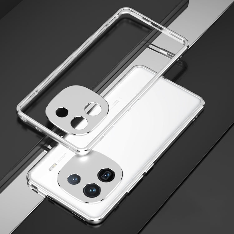 For vivo iQOO 12 Pro Aurora Series Lens Protector + Metal Frame Phone Case(Silver) - iQOO 12 Pro Cases by PMC TechLife | Online Shopping South Africa | PMC TechLife
