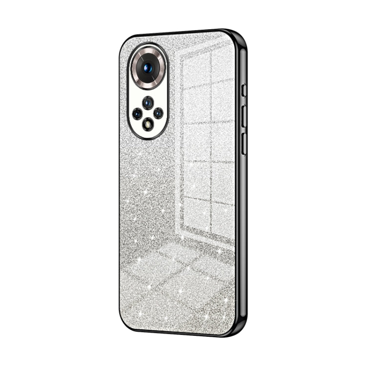 For Honor 50 / Huawei nova 9 Gradient Glitter Powder Electroplated Phone Case(Black) - Honor Cases by PMC TechLife | Online Shopping South Africa | PMC TechLife