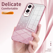 For Honor Magic6 Pro Gradient Glitter Powder Electroplated Phone Case(Blue)