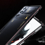 For ZTE nubia Red Magic 10 Pro / 10 Pro+ Aurora Series Metal Frame Phone Case(Black Purple)