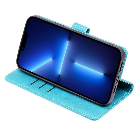 For Honor Magic6 Pro Calf Texture Buckle Flip Leather Phone Case(Light Blue)