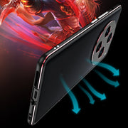 For vivo X100 Aurora Series Metal Frame Phone Case(Black Silver)