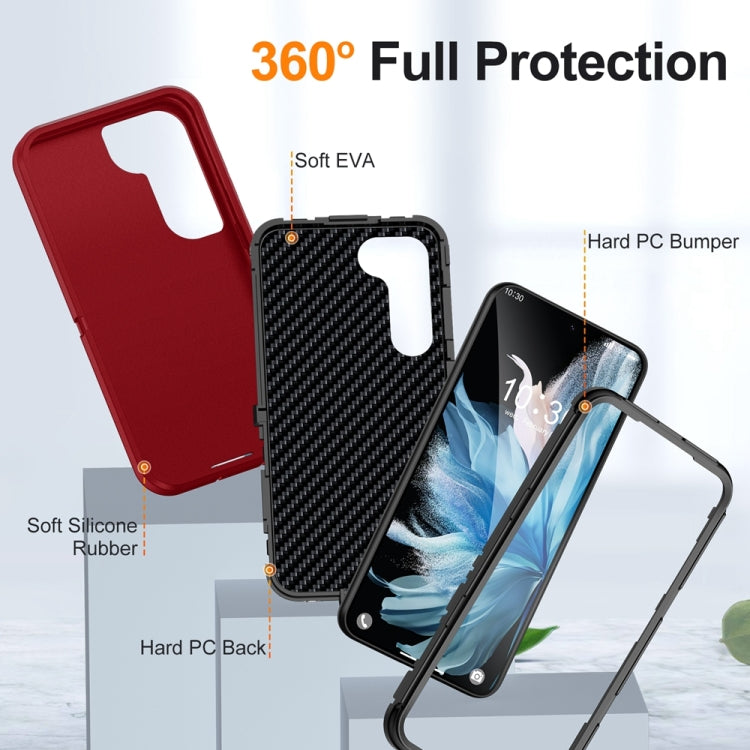 For Samsung Galaxy S24+ 5G / S25+ 5G Life Waterproof Rugged Phone Case(Red + Black) - free shipping - PMC Jewellery - Order now!