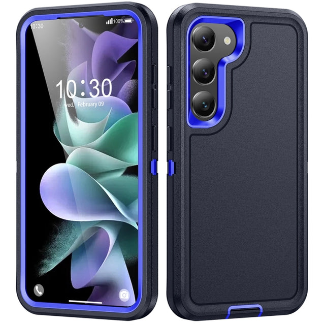 For Samsung Galaxy S24 5G / S25 5G Life Water-resistant Rugged Phone Case(Dark Blue + Royal Blue)