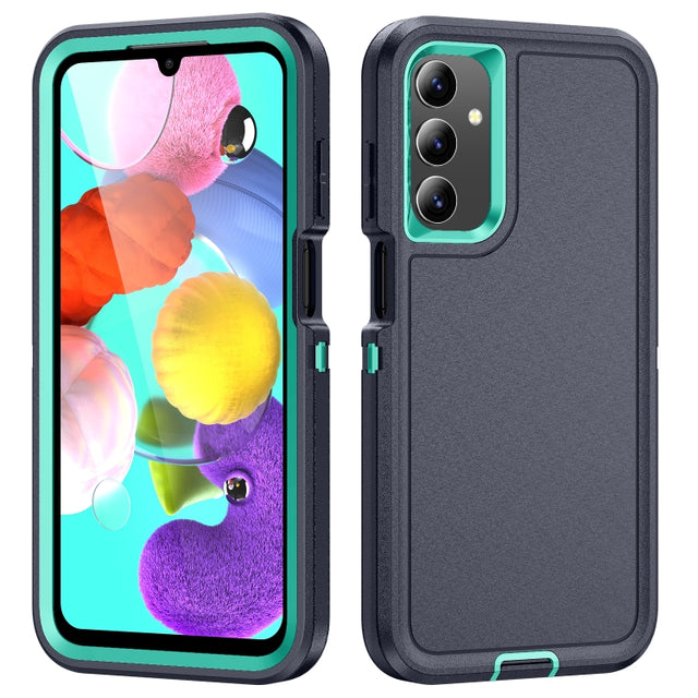 For Samsung Galaxy A15 5G Life Water-resistant Rugged Phone Case(Dark Blue + Light Blue)
