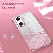 For Huawei Pura 70 Ultra Gradient Glitter Powder Electroplated Phone Case(Pink)