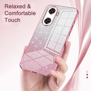 For Huawei Pura 70 Ultra Gradient Glitter Powder Electroplated Phone Case(Pink)