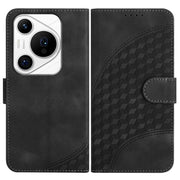 For Huawei Pura 70 Pro/70 Pro+ YX0060 Elephant Head Embossed Phone Leather Case with Lanyard(Black)