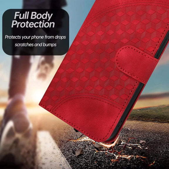 For Huawei Pura 70 YX0060 Elephant Head Embossed Phone Leather Case with Lanyard(Red)