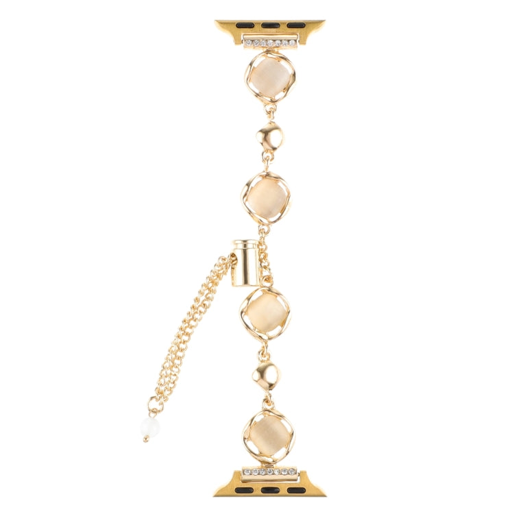 For Apple Watch SE 2023 44mm Shell Metal Chain Bracelet Watch Band(Gold) - free shipping - PMC TechLife - Order now!