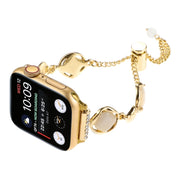 For Apple Watch SE 2023 44mm Shell Metal Chain Bracelet Watch Band(Gold)