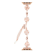 For Apple Watch SE 2023 40mm Shell Metal Chain Bracelet Watch Band(Rose Gold)