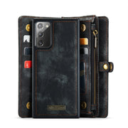 For Samsung Galaxy Note20 CaseMe-008 Detachable Multifunctional Horizontal Flip Leather Case with Card Slot & Holder & Zipper Wallet & Photo Frame(Black)