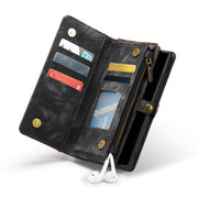 For Samsung Galaxy Note20 CaseMe-008 Detachable Multifunctional Horizontal Flip Leather Case with Card Slot & Holder & Zipper Wallet & Photo Frame(Black)