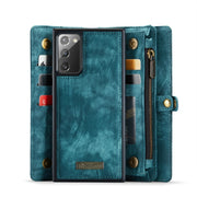 For Samsung Galaxy Note20 CaseMe-008 Detachable Multifunctional Horizontal Flip Leather Case with Card Slot & Holder & Zipper Wallet & Photo Frame(Blue)