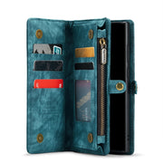 For Samsung Galaxy Note20 CaseMe-008 Detachable Multifunctional Horizontal Flip Leather Case with Card Slot & Holder & Zipper Wallet & Photo Frame(Blue)
