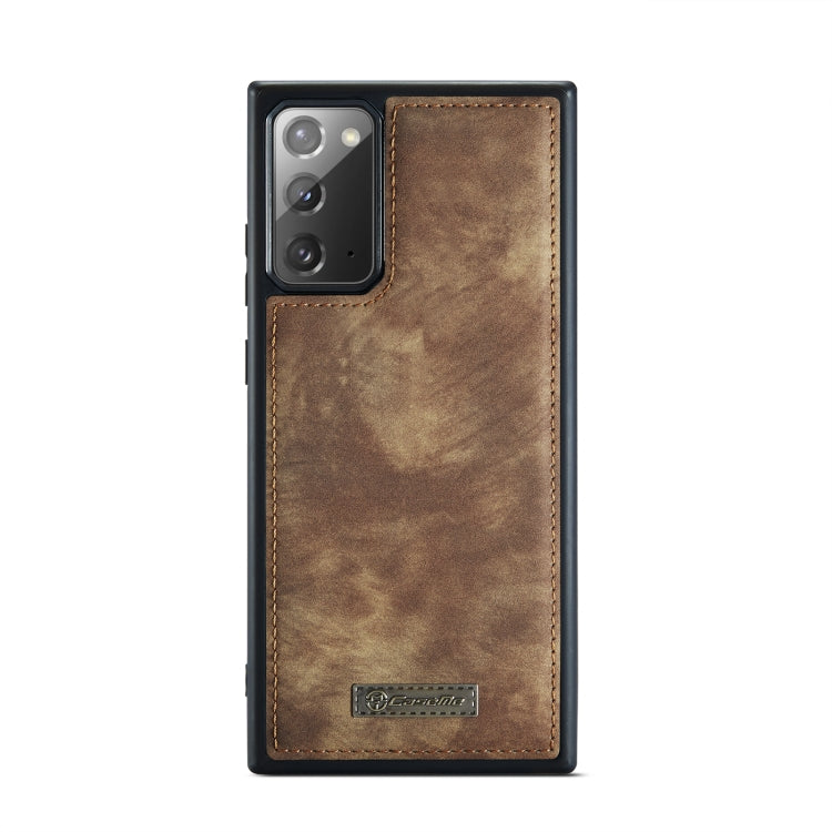 For Samsung Galaxy Note20 CaseMe-008 Detachable Multifunctional Horizontal Flip Leather Case with Card Slot & Holder & Zipper Wallet & Photo Frame(Brown)