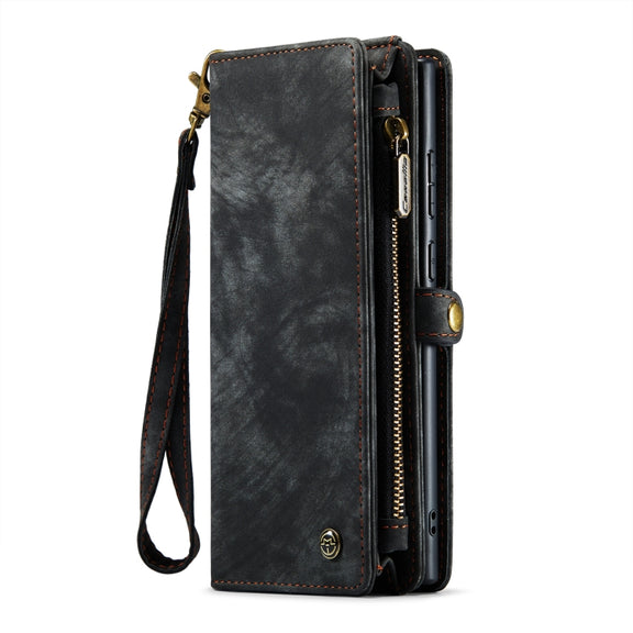 For Samsung Galaxy Note20 Ultra CaseMe-008 Detachable Multifunctional Horizontal Flip Leather Case with Card Slot & Holder & Zipper Wallet & Photo Frame(Black)
