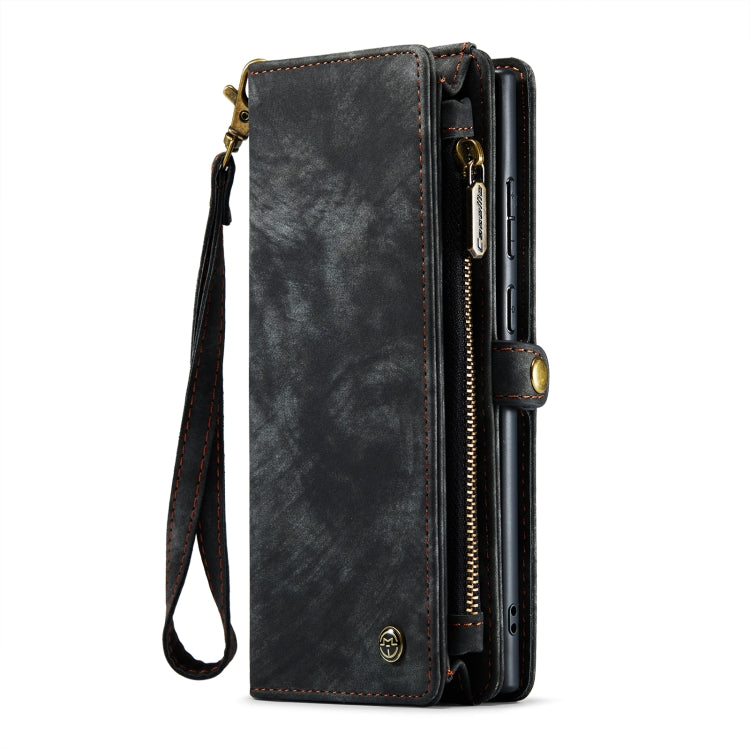 For Samsung Galaxy Note20 Ultra CaseMe-008 Detachable Multifunctional Horizontal Flip Leather Case with Card Slot & Holder & Zipper Wallet & Photo Frame(Black)