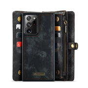For Samsung Galaxy Note20 Ultra CaseMe-008 Detachable Multifunctional Horizontal Flip Leather Case with Card Slot & Holder & Zipper Wallet & Photo Frame(Black)