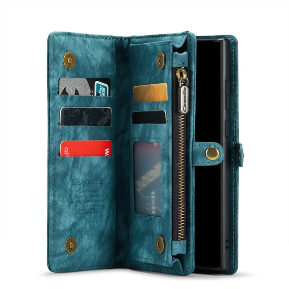 For Samsung Galaxy Note20 Ultra CaseMe-008 Detachable Multifunctional Horizontal Flip Leather Case with Card Slot & Holder & Zipper Wallet & Photo Frame(Blue)