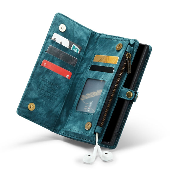For Samsung Galaxy Note20 Ultra CaseMe-008 Detachable Multifunctional Horizontal Flip Leather Case with Card Slot & Holder & Zipper Wallet & Photo Frame(Blue)