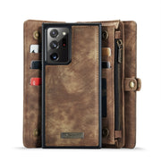 For Samsung Galaxy Note20 Ultra CaseMe-008 Detachable Multifunctional Horizontal Flip Leather Case with Card Slot & Holder & Zipper Wallet & Photo Frame(Brown)