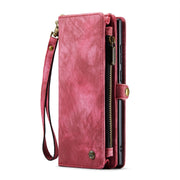 For Samsung Galaxy Note20 Ultra CaseMe-008 Detachable Multifunctional Horizontal Flip Leather Case with Card Slot & Holder & Zipper Wallet & Photo Frame(Red)