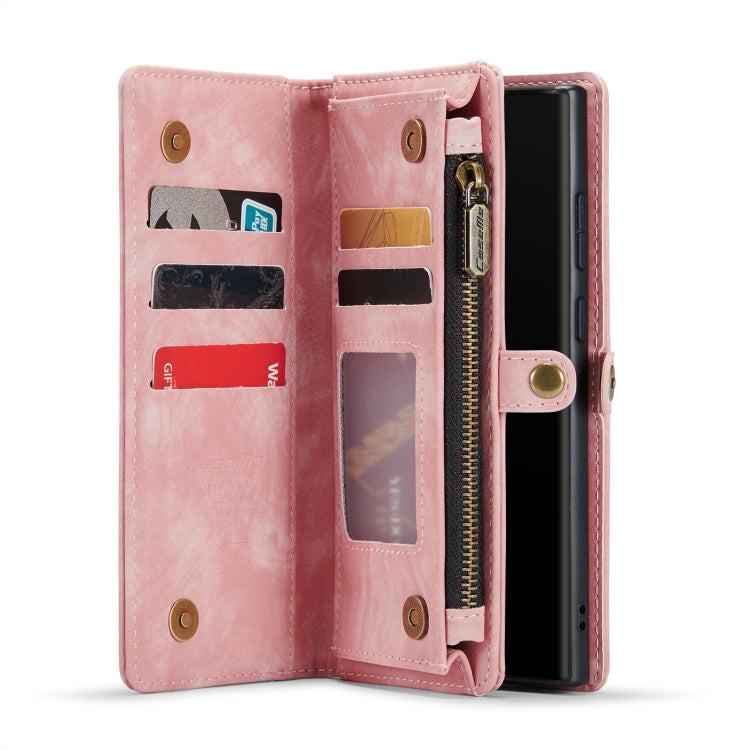 For Samsung Galaxy Note20 Ultra CaseMe-008 Detachable Multifunctional Horizontal Flip Leather Case with Card Slot & Holder & Zipper Wallet & Photo Frame (Pink) - free shipping - PMC Jewellery - Order now!