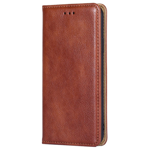For Huawei Pura 70 Gloss Oil Solid Color Magnetic Leather Phone Case(Brown)