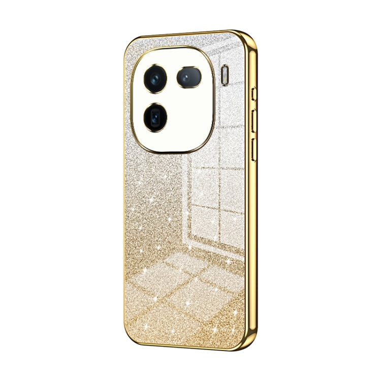 For vivo iQOO 12 Pro Gradient Glitter Powder Electroplated Phone Case(Gold) - iQOO 12 Pro Cases by PMC TechLife | Online Shopping South Africa | PMC TechLife | Buy Now Pay Later Mobicred