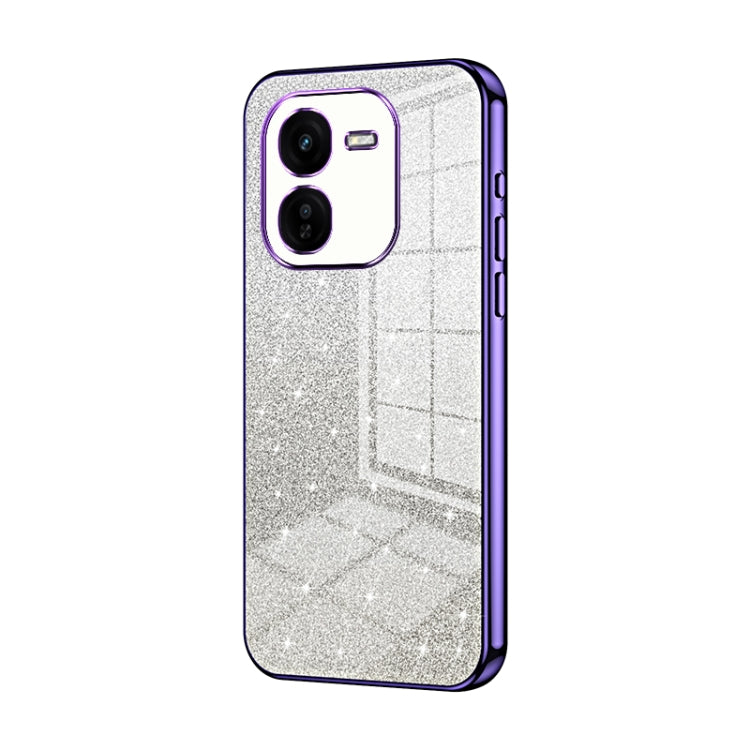 For vivo iQOO Z9x Gradient Glitter Powder Electroplated Phone Case(Purple) - vivo Cases by PMC TechLife | Online Shopping South Africa | PMC TechLife | Buy Now Pay Later Mobicred